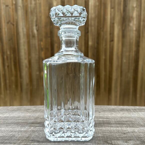Cristal d'Arques France Tuileries Villandry Square Whiskey Decanter 1970's - Picture 1 of 5